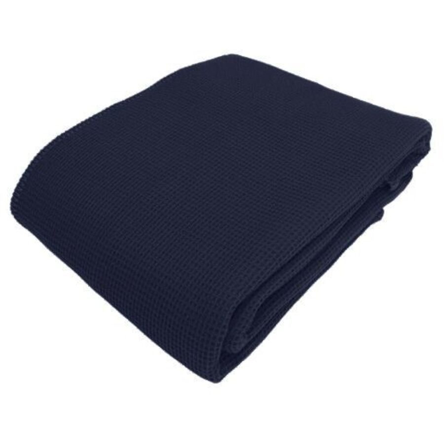 Living Home Wohndecke Pique Silber Baumwolle 240 cm 220 cm - Farbe: titan - Wohndecke