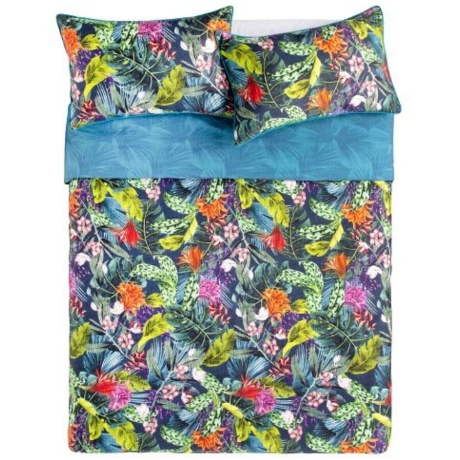 KAS Satin Bettwäsche mit farbigem Floralmuster