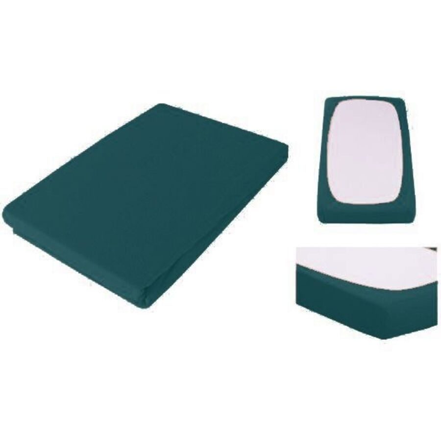 Living Home Fixleintuch Premium Cyan Baumwolle/Kunstfaser 200 cm 200 cm - Farbe: Petrole - Material: 97% Baumwolle, 3% Elasthan - Fixleintuch