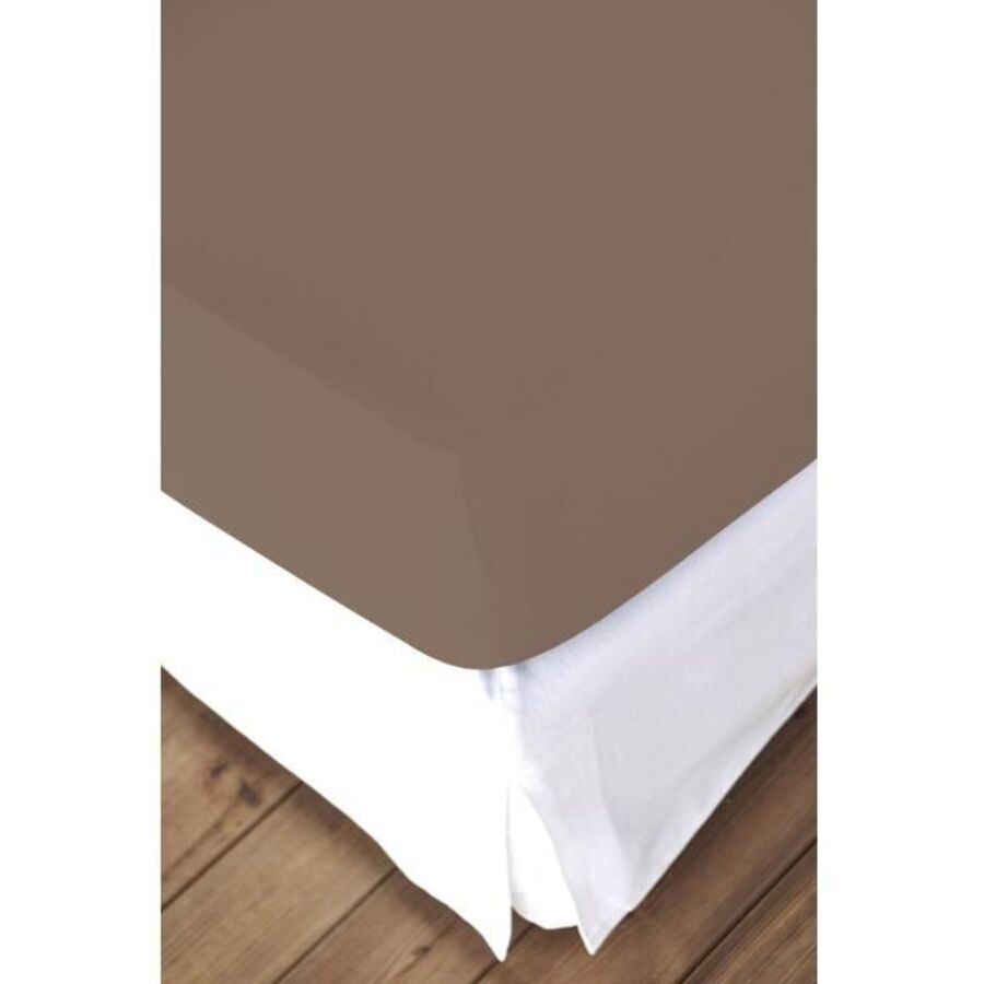 Living Home Fixleintuch Elastic Baumwolle/Kunstfaser 140 cm 200 cm - Farbe: Schnur / Brun Clair - Material: 94% Baumwolle, 6% Elasthan - Fixleintuch