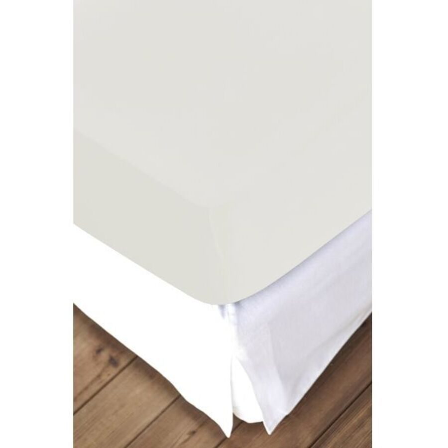 Living Home Fixleintuch Mako Beige Baumwolle 140 cm 200 cm - Farbe: ecru - Fixleintuch