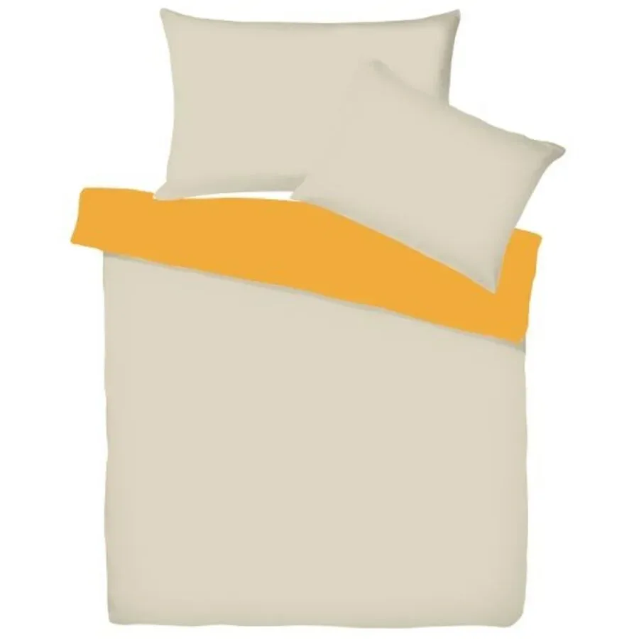 Living Home - Uni Satin Doubleface Duvetbezug, 160 x 210 cm, Orange