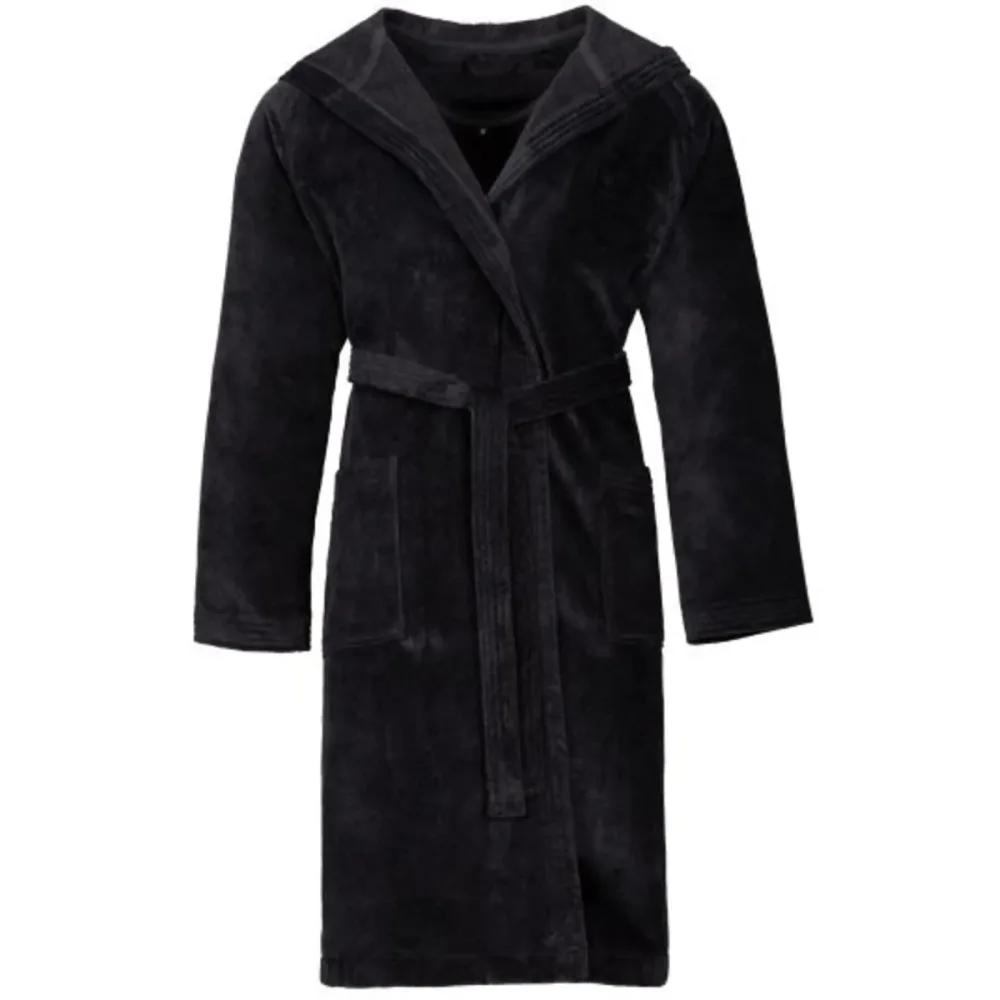 VOSSEN - Texas Bademantel, für Damen, Schwarz, Größe M