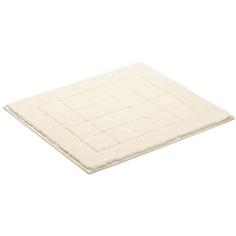 Vossen Badteppich Exclusive Beige Baumwolle 55 cm 65 cm - Farbe: ivory - Badteppich