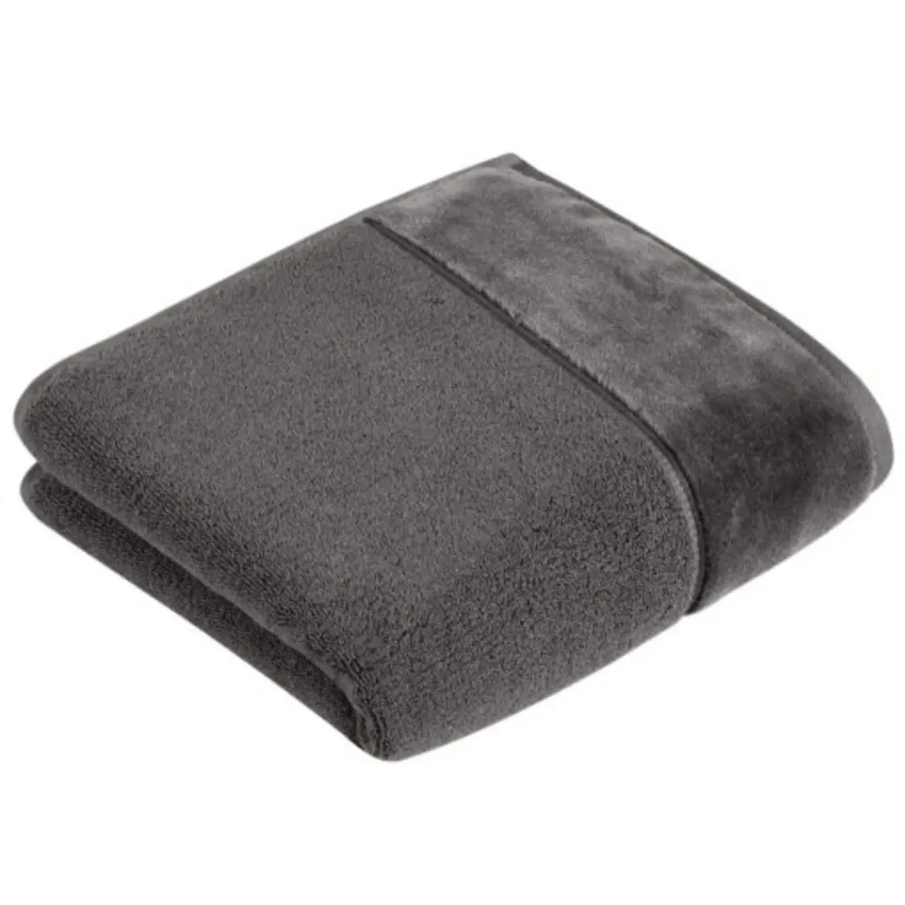 Vossen Handtuch Pure Grau Baumwolle 60 cm 110 cm - Farbe: Lavastone - Material: 100% Bio-Baumwolle - Handtuch