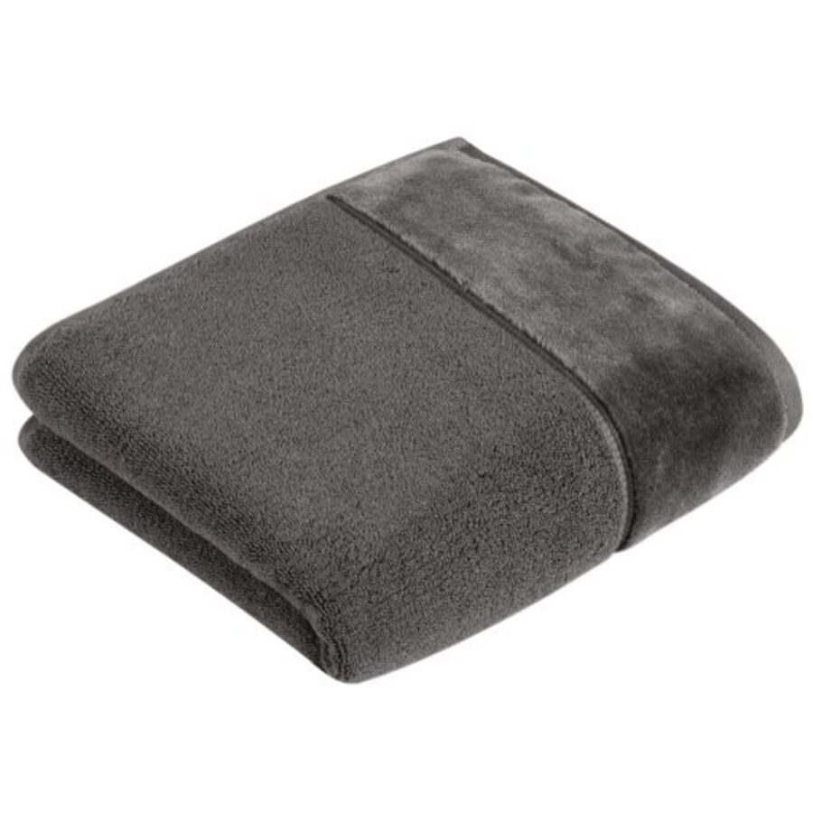 Vossen Handtuch Pure Grau Baumwolle 50 cm 100 cm - Farbe: Lavastone - Material: 100% Bio-Baumwolle - Handtuch