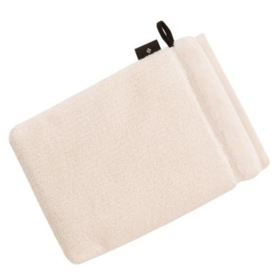 Vossen Waschhandschuh Pure Beige Baumwolle 16 cm 22 cm - Farbe: ivory - Material: 100% Bio-Baumwolle - Waschhandschuh