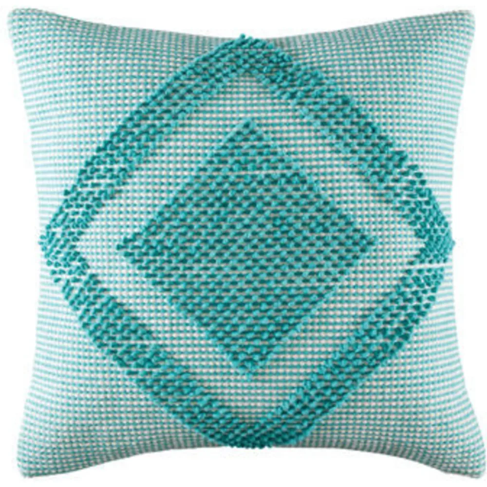 Kas - Jelani Kissenbezug, 50 x 50 cm, Türkisblau