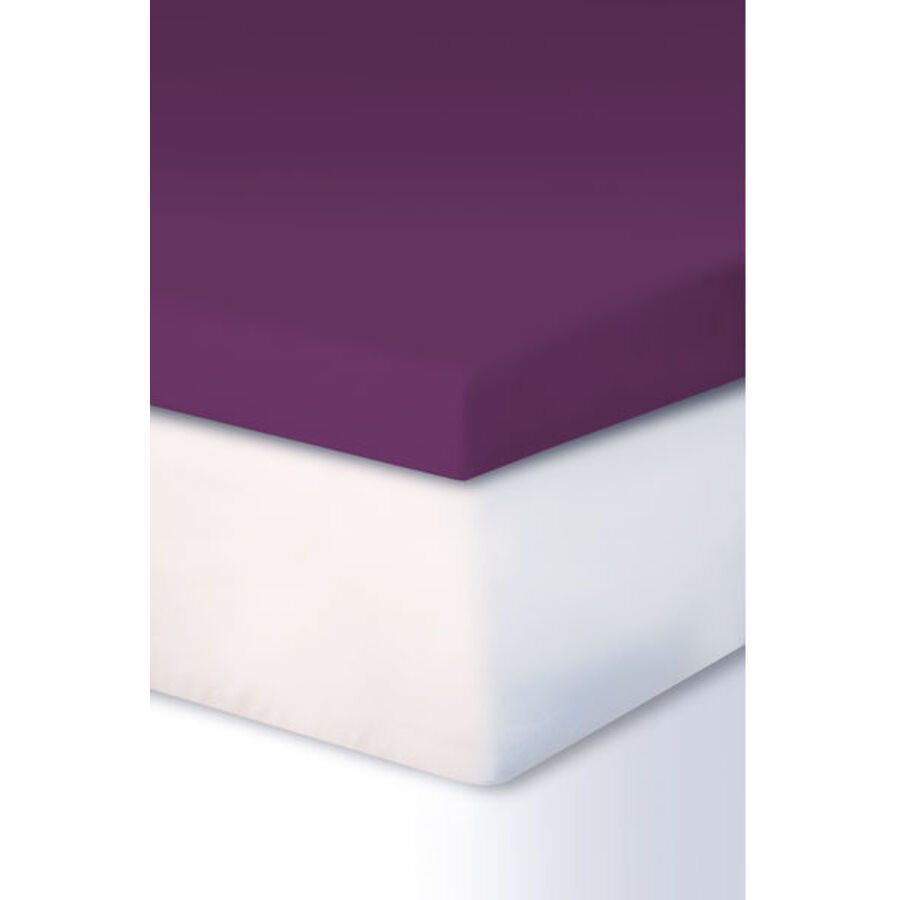 Living Home Fixleintuch Leira Schwarz Baumwolle/Kunstfaser 200 cm 200 cm - Farbe: blackberry - Material: 97% Baumwolle, 3% Elasthan - Fixleintuch