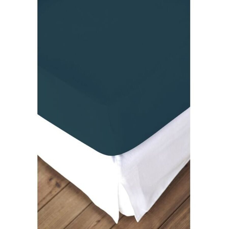 Living Home Fixleintuch Elastic Cyan Baumwolle/Kunstfaser 200 cm 200 cm - Farbe: Petrole - Material: 94% Baumwolle, 6% Elasthan - Fixleintuch