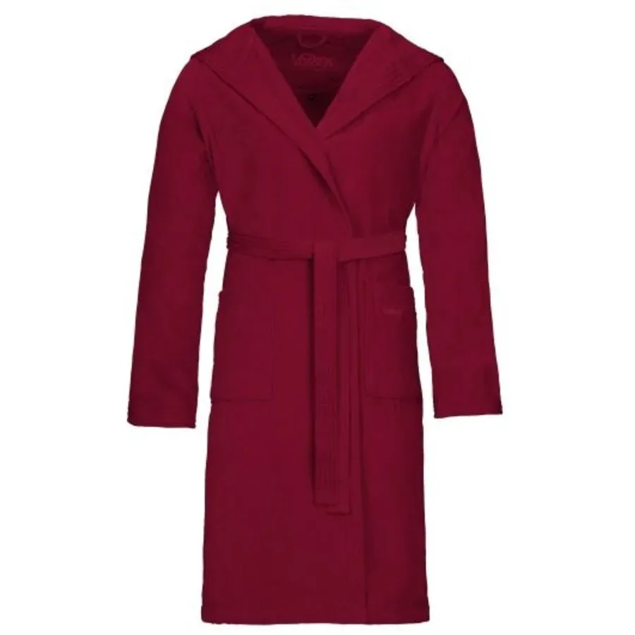 VOSSEN - Texas Bademantel, für Damen, Bordeaux, Größe M