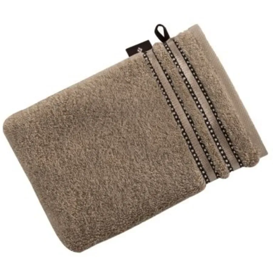 VOSSEN - Cult de Luxe Waschhandschuh, 22X16CM, Greige