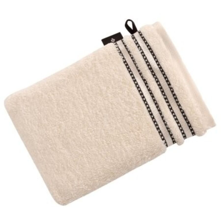 VOSSEN - Cult de Luxe Waschhandschuh, 22X16CM, Elfenbein