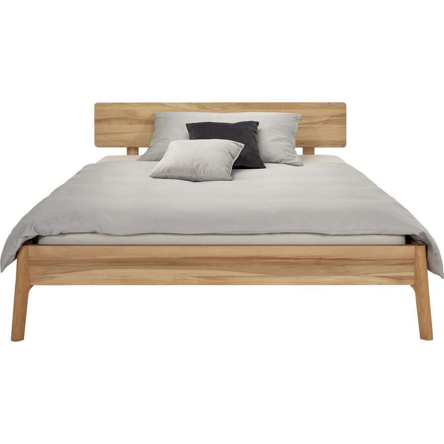 Bett Lund Braun Holz 180 x 200 cm - Farbe: natur - Material: Buche - Bett
