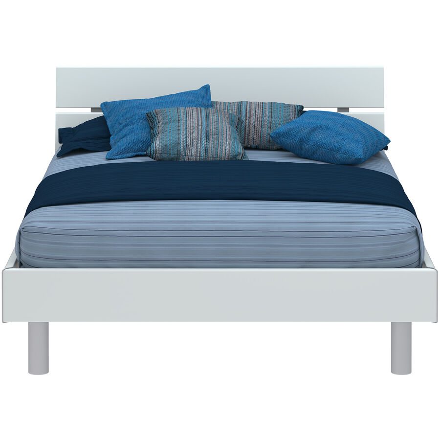 Modular Bett Livorno Weiss MDF/Kunststoff 140 x 200 cm - Bett