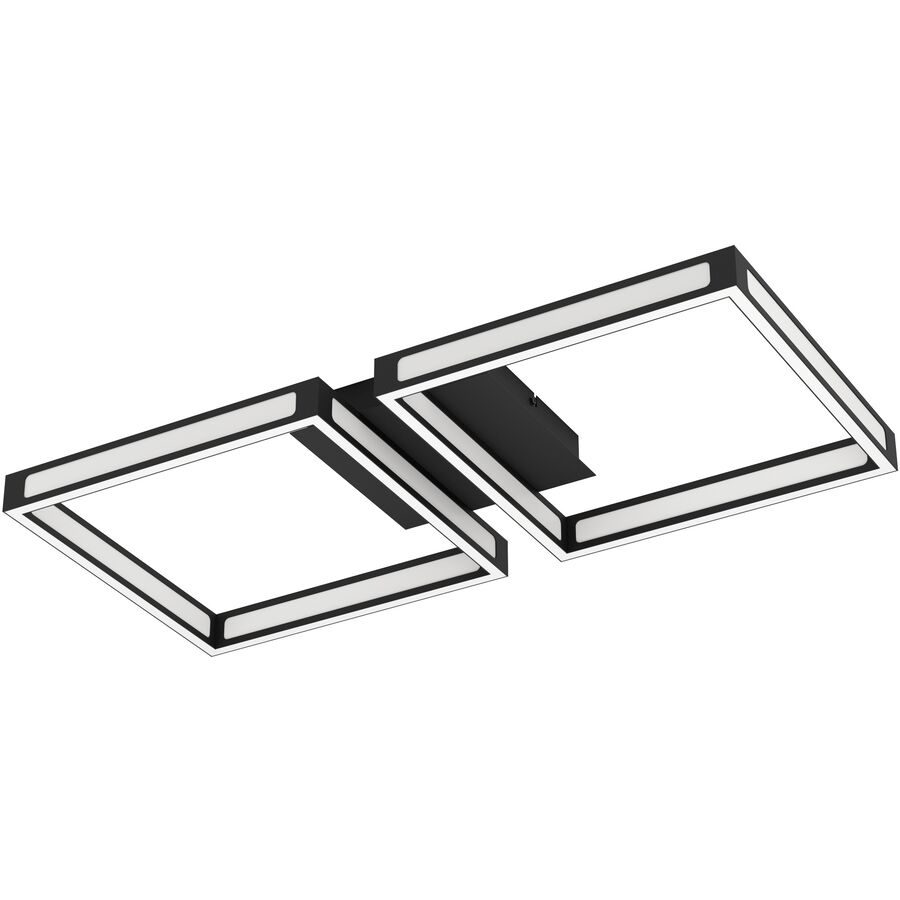 Eglo Deckenlampe Altaflor Schwarz/Weiss Stahl/Kunststoff 30 cm 65 cm - LED - Lichtfarbe: Warmweiss - Material: Kunststoff/Stahl - Deckenlampe- LED
