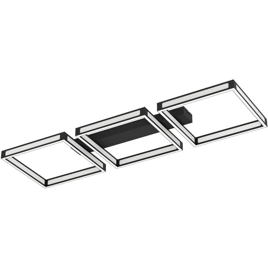 Eglo Deckenlampe Altaflor Schwarz/Weiss Stahl/Kunststoff 31.5 cm 100 cm - LED - Lichtfarbe: Warmweiss - Material: Kunststoff/Stahl - Deckenlampe- LED