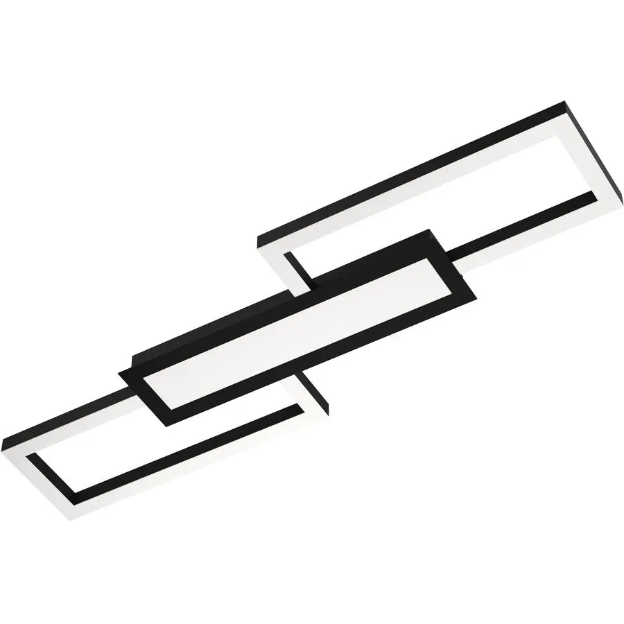 Eglo Deckenlampe Monirote Schwarz/Weiss Aluminium/Kunststoff/Stahl 0 cm 78 cm - LED - Lichtfarbe: Warmweiss - Kaltes Tagesweiss - Material: