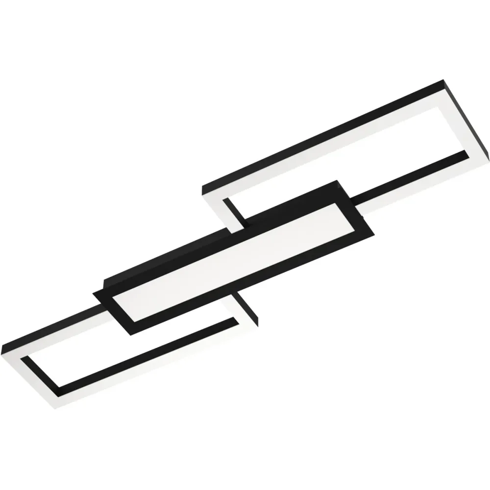 Eglo Deckenlampe Monirote Schwarz/Weiss Aluminium/Kunststoff/Stahl 0 cm 78 cm - LED - Lichtfarbe: Warmweiss - Kaltes Tagesweiss - Material: