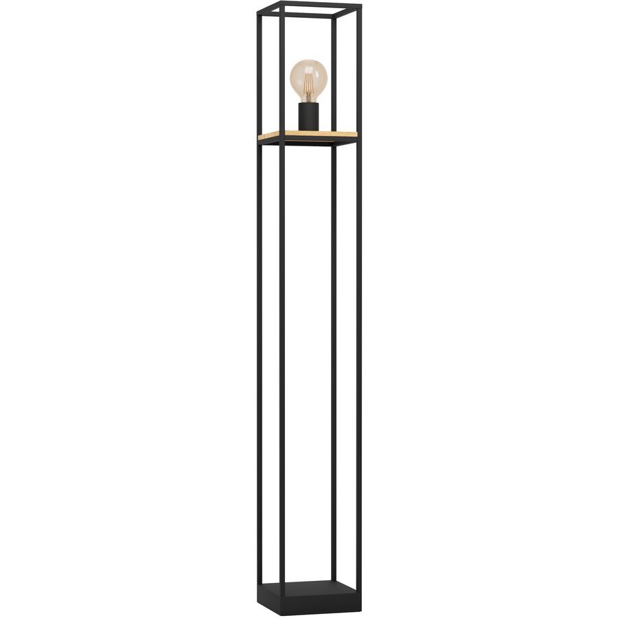 Eglo Stehlampe Libertad Braun/Schwarz Stahl/Holz 18 cm 18 cm - Material: Holz/Stahl - Stehlampe
