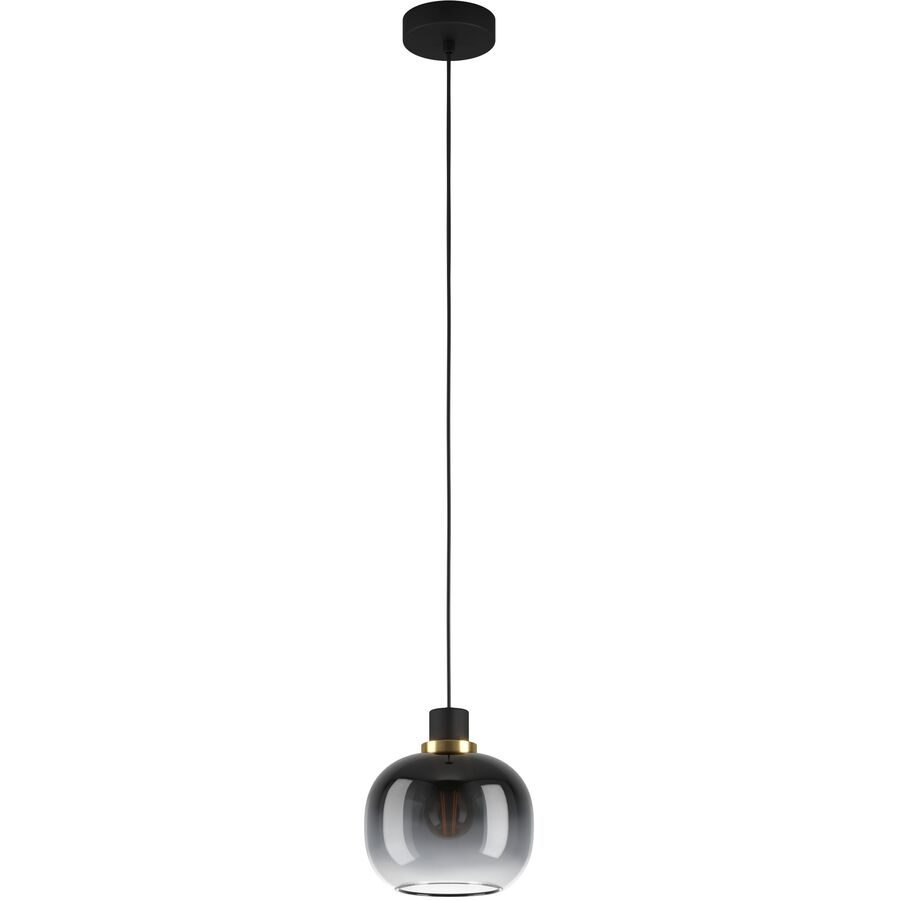 Eglo Pendellampe Oilella Schwarz Stahl/Glas 0 cm 0 cm - Farbe: Schwarz/Messing - Material: Glas/Stahl - Pendellampe