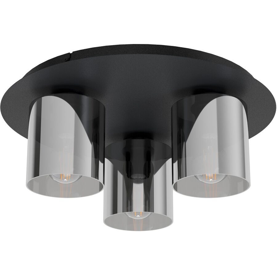 Eglo Deckenlampe Gorosiba 1 Schwarz/Transparent Stahl/Glas 0 cm 0 cm - Material: Glas/Stahl - Deckenlampe