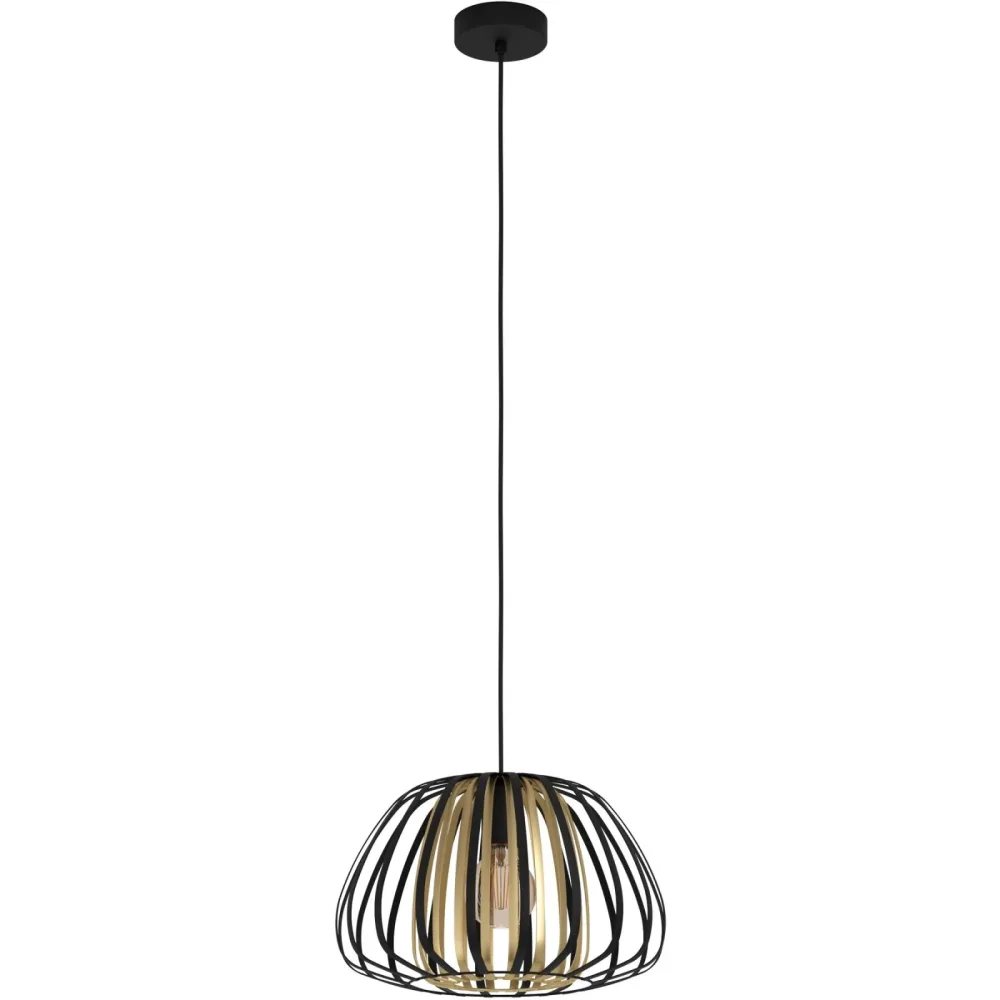 Eglo Pendellampe Encinitos Gold/Schwarz Stahl 37.5 cm 37.5 cm - Farbe: schwarz-gold - Pendellampe
