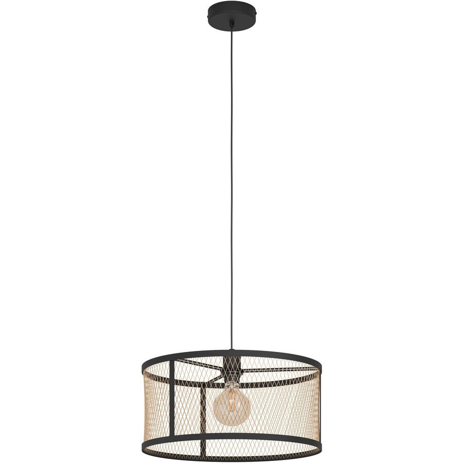 Eglo Pendellampe Dellow Schwarz Stahl 0 cm 0 cm - Farbe: Schwarz/Messing - Pendellampe