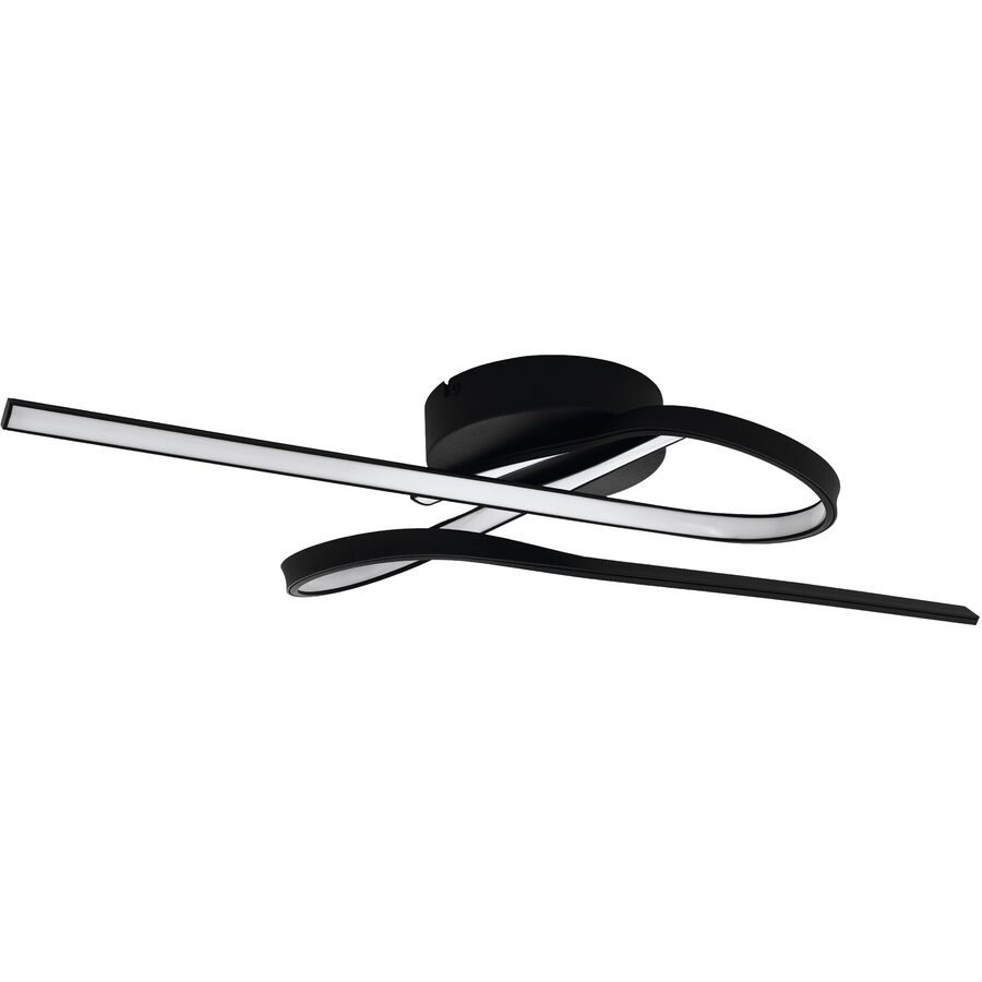 Eglo Deckenlampe Selvina Schwarz/Weiss Aluminium/Kunststoff/Stahl 28 cm 69 cm - LED - Lichtfarbe: Warmweiss - Material: Aluminium/Stahl/Kunststoff -