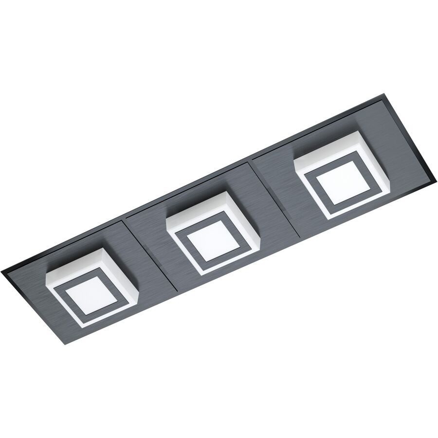 Eglo Deckenlampe Masiano 1 Schwarz Aluminium/Kunststoff/Stahl 12 cm 44 cm - Farbe: Schwarz/satiniert - LED - Lichtfarbe: Warmweiss - Material: