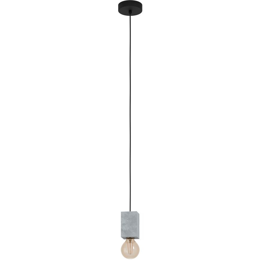 Eglo Pendellampe Prestwick 3 Grau/Schwarz Beton/Stahl 0 cm 0 cm - Farbe: schwarz/grau - Material: Stahl/Beton - Pendellampe