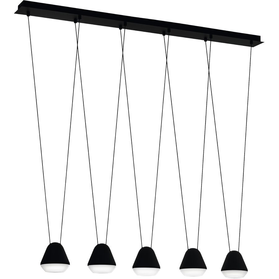 Eglo Pendellampe Palbieta Schwarz Stahl/Kunststoff 11.5 cm 116 cm - Farbe: Schwarz/klar - LED - Material: Kunststoff/Stahl - Pendellampe- LED