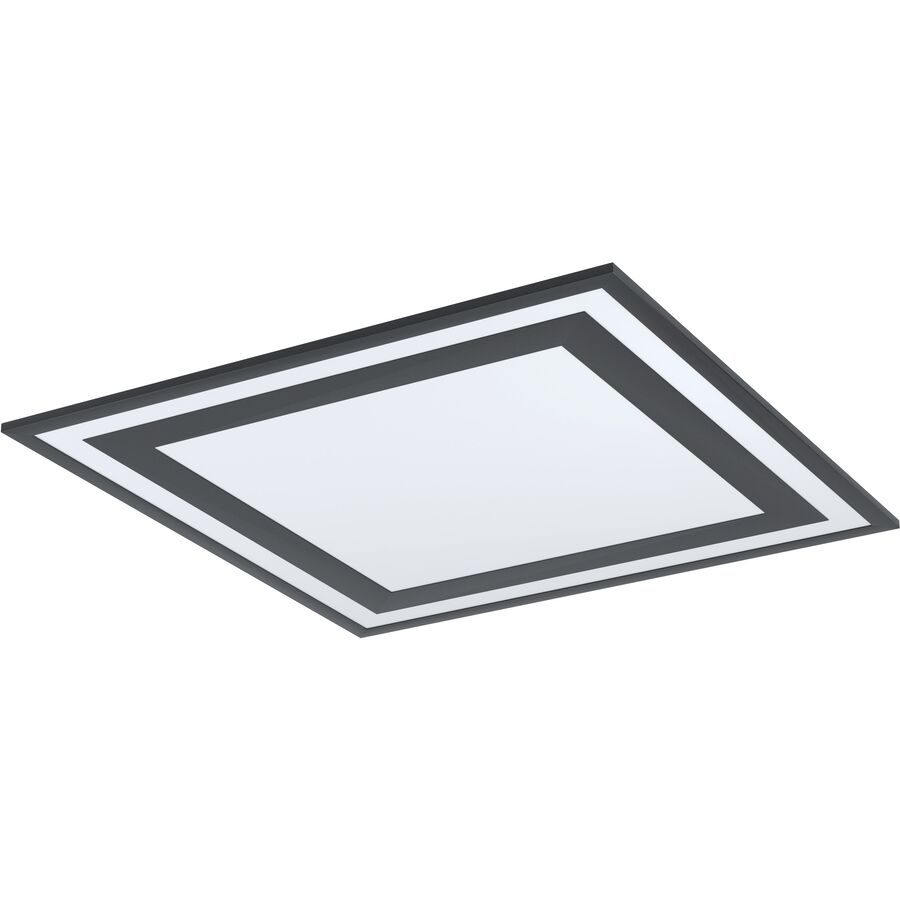 Eglo Deckenlampe Savatarila Schwarz/Weiss Aluminium/Kunststoff 59.5 cm 59.5 cm - LED - Lichtfarbe: Helles Neutralweiss - Deckenlampe- LED