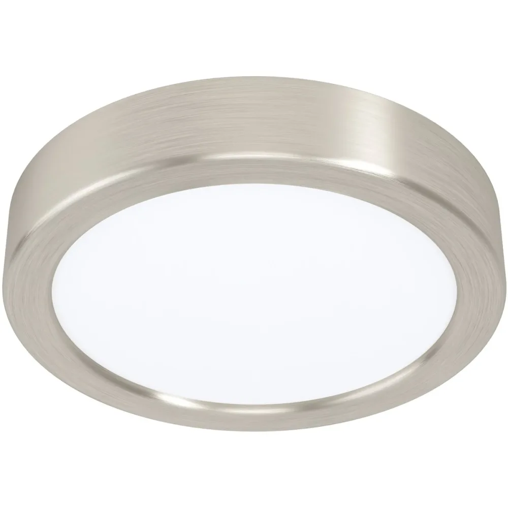 Eglo Deckenlampe Fueva 5 Grau Stahl/Kunststoff 16 cm 2.8 cm - Farbe: Nickel matt - LED - Lichtfarbe: Helles Neutralweiss - Material: Kunststoff/Stahl