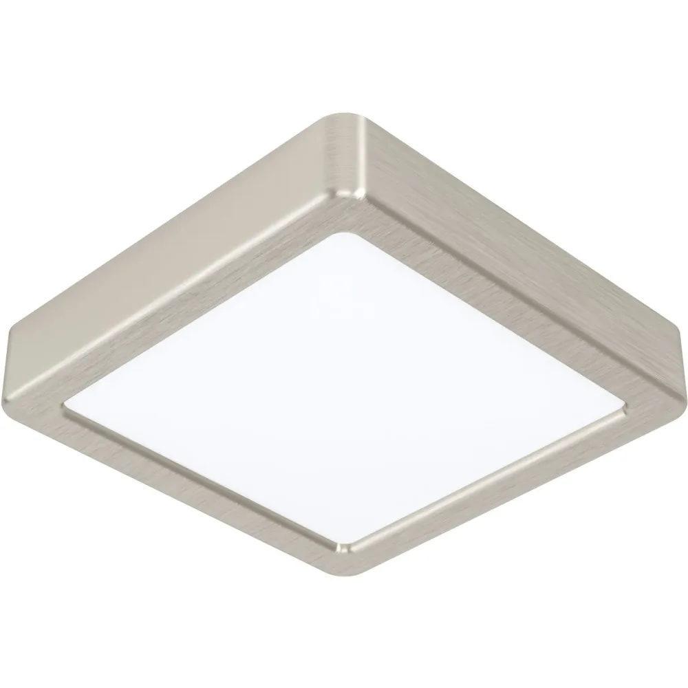 Eglo Deckenlampe Fueva 5 Grau Stahl/Kunststoff 16 cm 2.8 cm - Farbe: Nickel matt - LED - Lichtfarbe: Helles Neutralweiss - Material: Kunststoff/Stahl