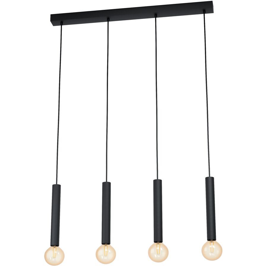 Eglo Pendellampe Cortenova Schwarz Stahl 6 cm 84 cm - Pendellampe