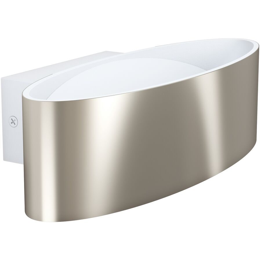 Eglo Wandlampe Maccacari Grau Aluminium/Kunststoff/Stahl 0 cm 27 cm - Farbe: Nickel - LED - Lichtfarbe: Warmweiss - Material: