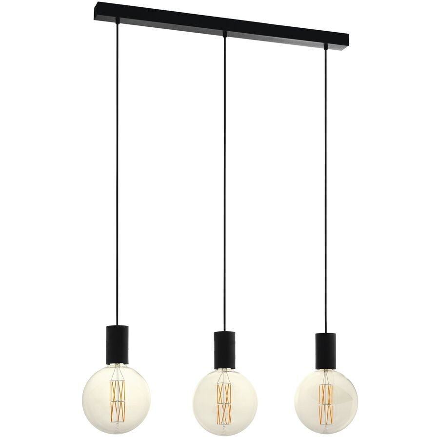 Eglo Pendellampe Pozueta Schwarz Stahl 6.5 cm 84 cm - Pendellampe