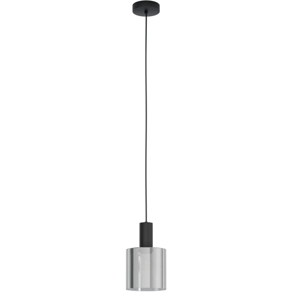Eglo Pendellampe Gorosiba Schwarz/Transparent Stahl/Glas 0 cm 0 cm - Material: Glas/Stahl - Pendellampe