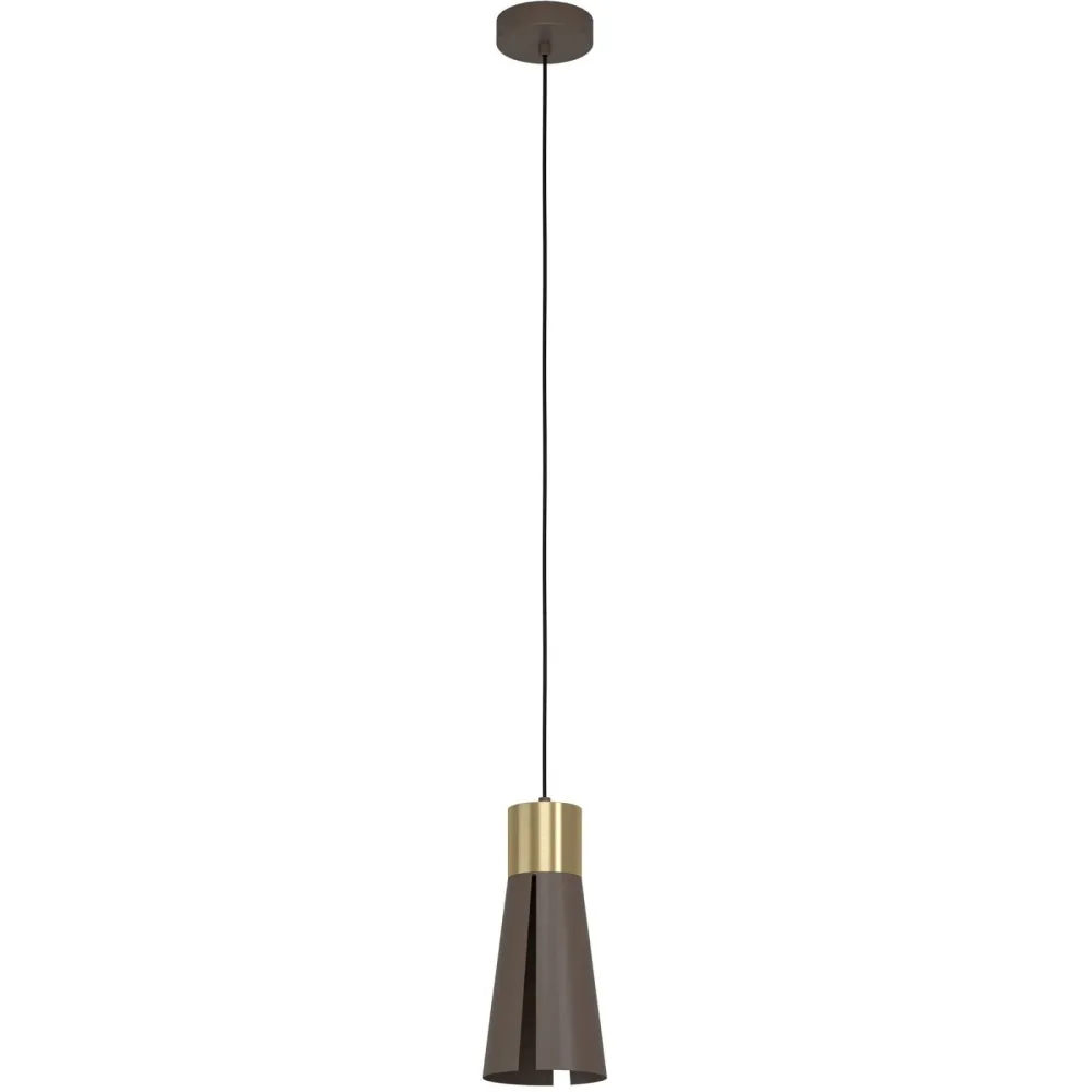 Eglo Pendellampe Losalomas Stahl 0 cm 0 cm - Farbe: messing gebürstet/smoky - LED - Pendellampe- LED Energiesparlampe