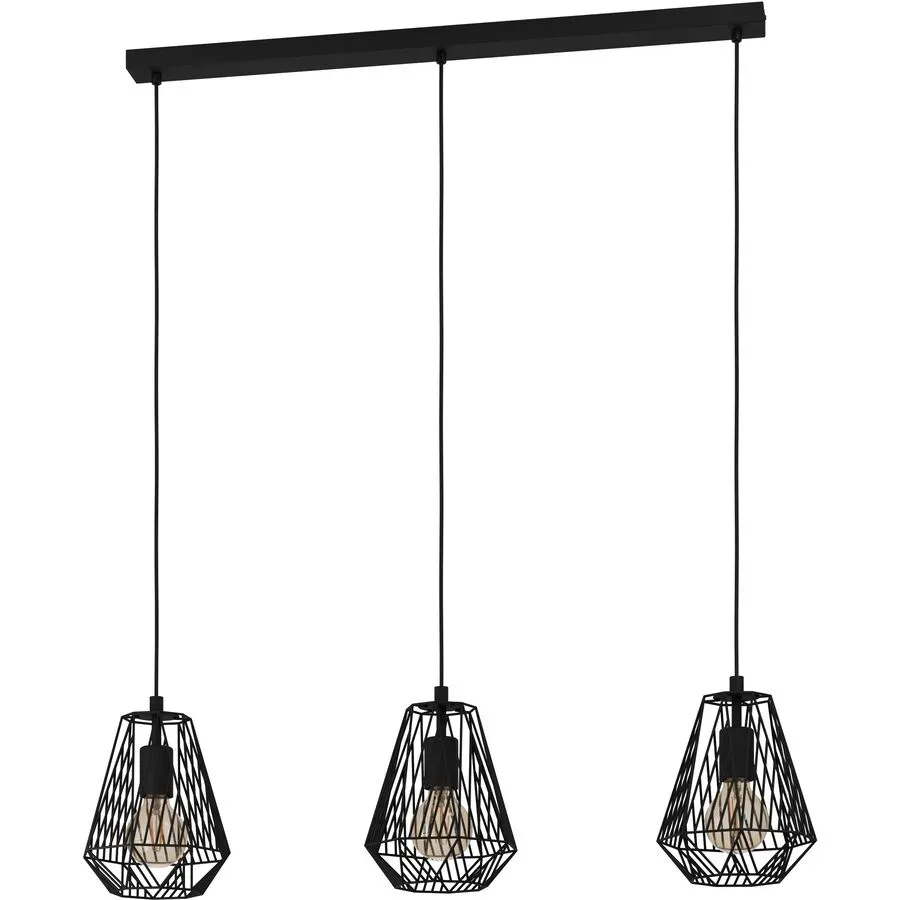 Eglo Pendellampe Stype Schwarz Stahl 20 cm 96 cm - Pendellampe
