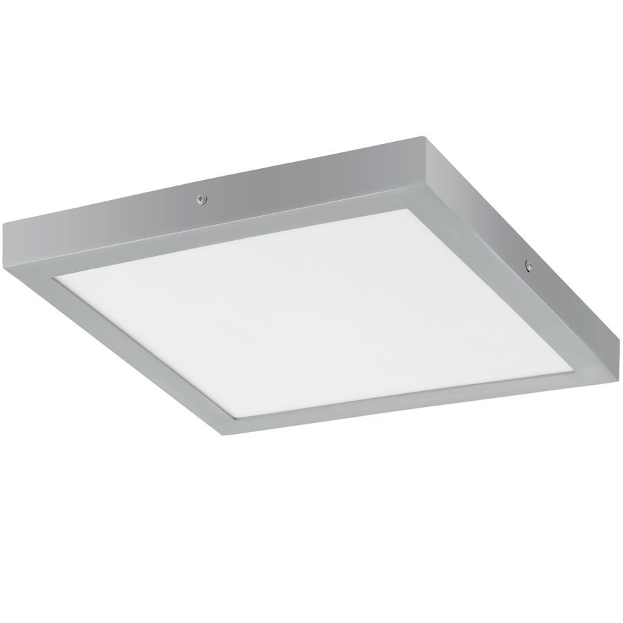 Eglo Deckenlampe Fueva 1 Silber/Weiss Aluminium/Kunststoff 40 cm 3 cm - LED - Lichtfarbe: Warmweiss - Deckenlampe- LED Energiesparlampe