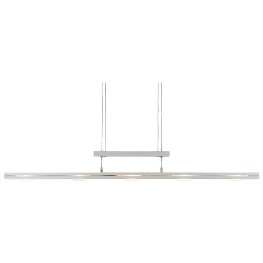Pendellampe Cico Silber Aluminium/Glas 100 cm 150 cm Höhenverstellbar (manuell) - LED - Lichtfarbe: Warmweiss - Pendellampe- LED Energiesparlampe