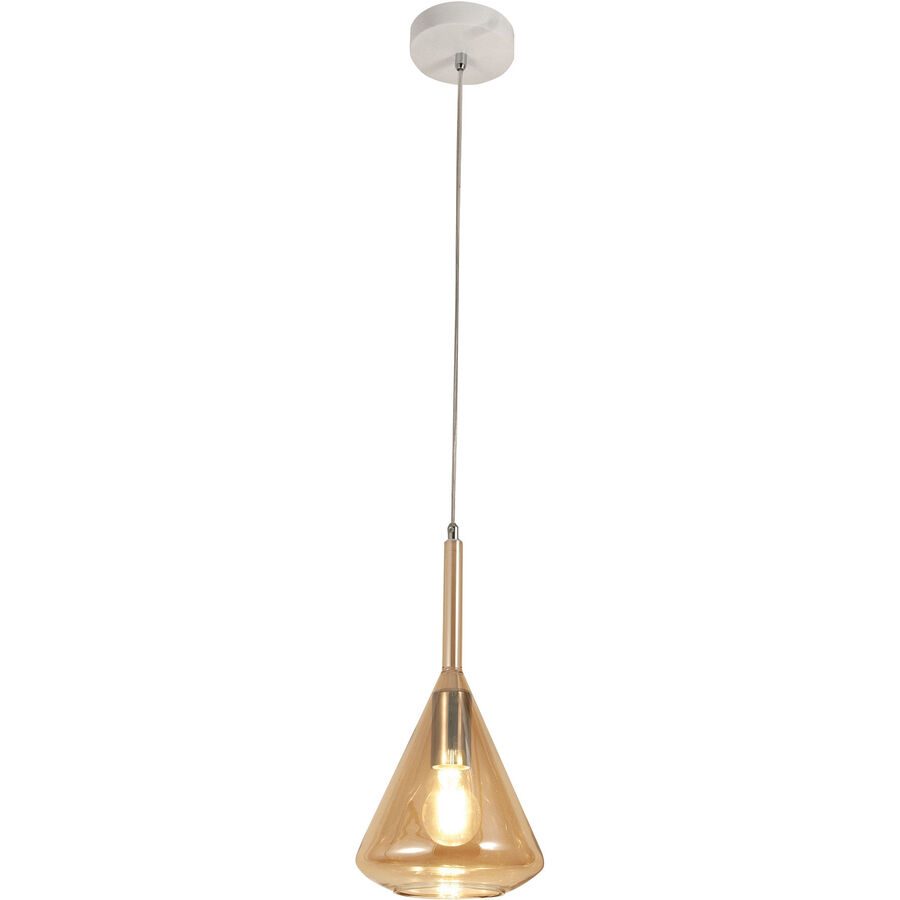 Pendellampe Tulisa Gelb Glas/Metall 20 cm 200 cm - Farbe: amber - Material: Metall/Glas - Pendellampe