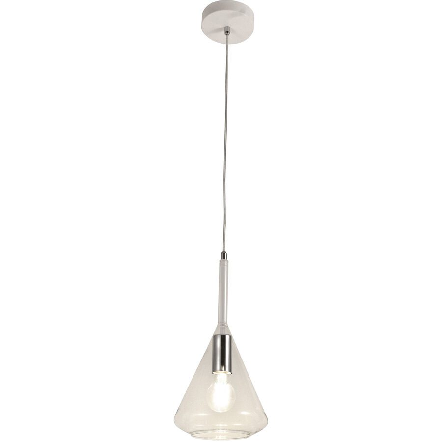 Pendellampe Tulisa Transparent Glas/Metall 20 cm 200 cm - Material: Metall/Glas - Pendellampe