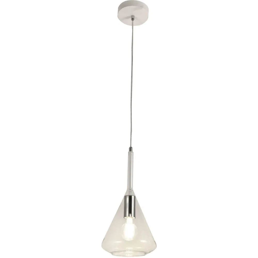 Pendellampe Tulisa Transparent Glas/Metall 20 cm 200 cm - Material: Metall/Glas - Pendellampe