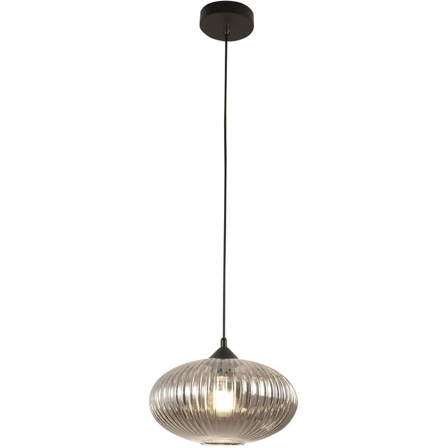 Pendellampe Mikati Grau Glas/Metall 30 cm 200 cm - Material: Metall/Glas - Pendellampe