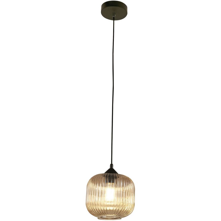 Pendellampe Moran Gelb Glas/Metall 20 cm 200 cm - Farbe: amber - Material: Metall/Glas - Pendellampe