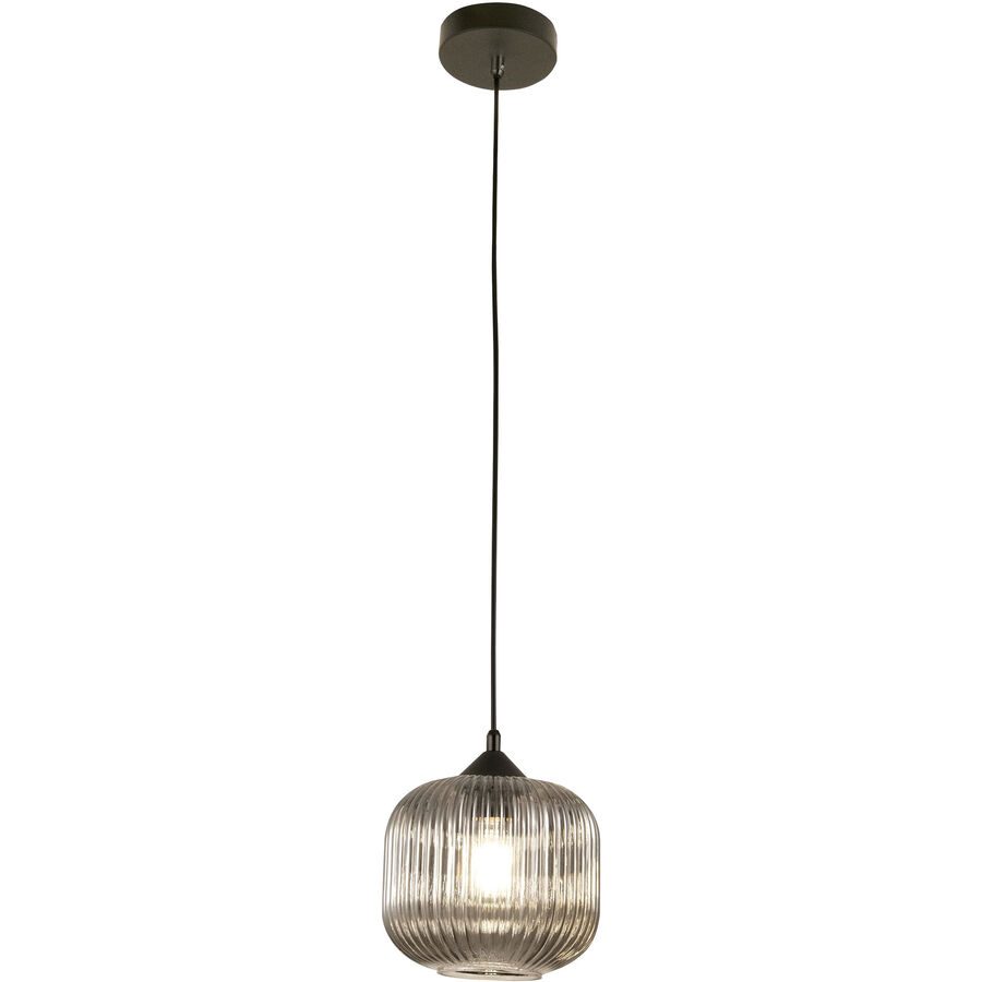 Pendellampe Moran Grau Glas/Metall 20 cm 200 cm - Material: Metall/Glas - Pendellampe