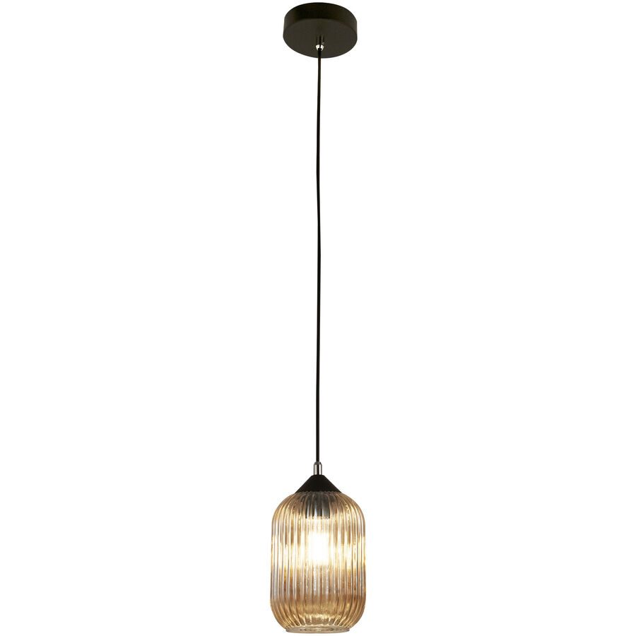 Pendellampe Poncio Gelb Glas/Metall 14 cm 200 cm - Farbe: amber - Material: Metall/Glas - Pendellampe